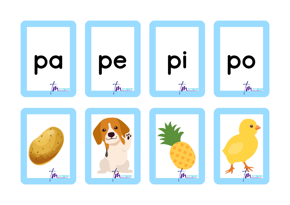 Tarjetas del abecedario parte 2 para aprendizaje de letras con imágenes