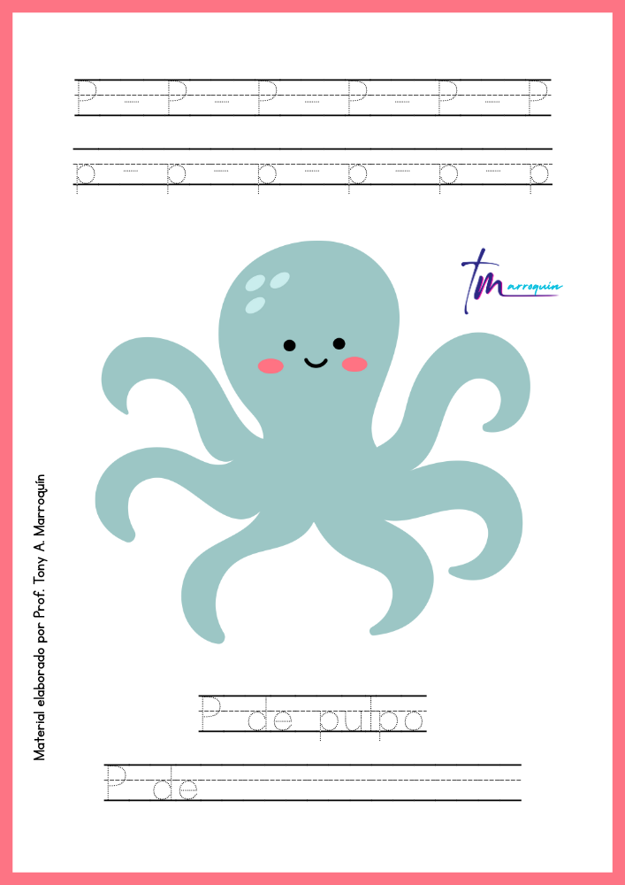 Vamos a trazar el abecedario p