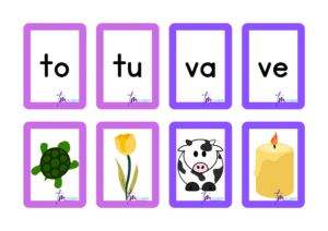 Tarjetas para aprender las sílabas