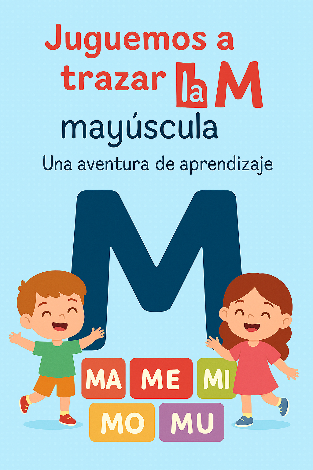 Cuadernillo trazos letra M mayúscula para niños en proceso de lectoescritura
