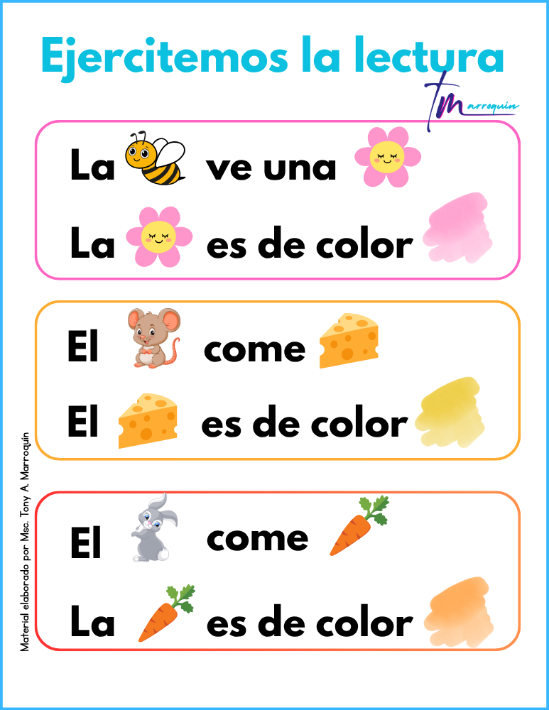 Lectura con pictogramas 1