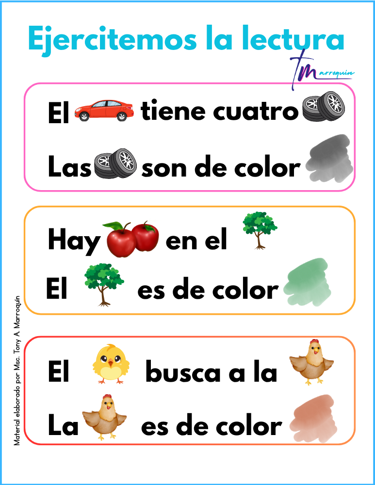 Lectura con pictogramas 3