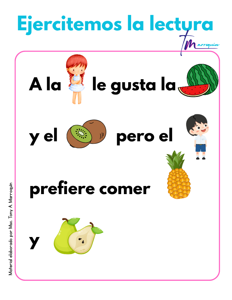 Lectura con pictogramas 7