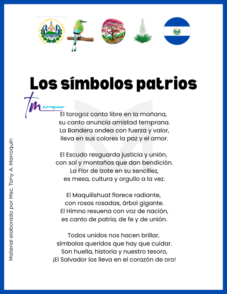 simbolos patrios de el salvador