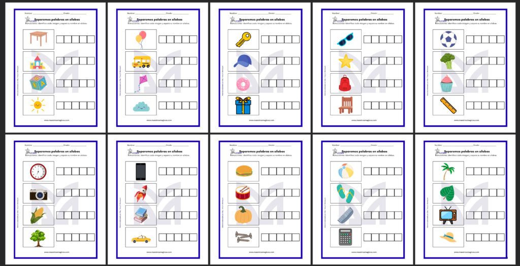 separemos palabras en sílabas