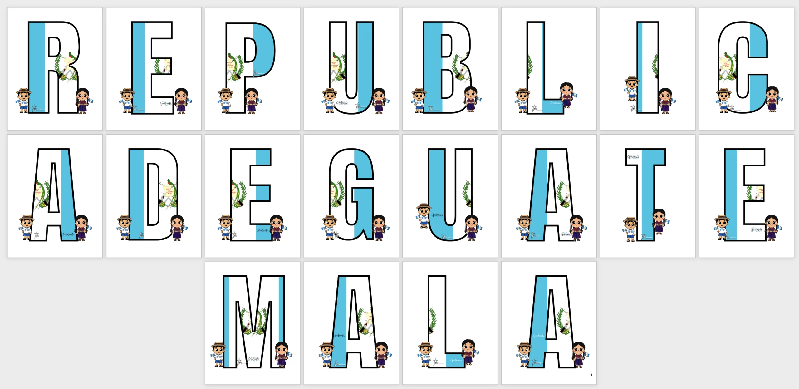 Banner República de Guatemala: decoración para el mes patrio y la independencia