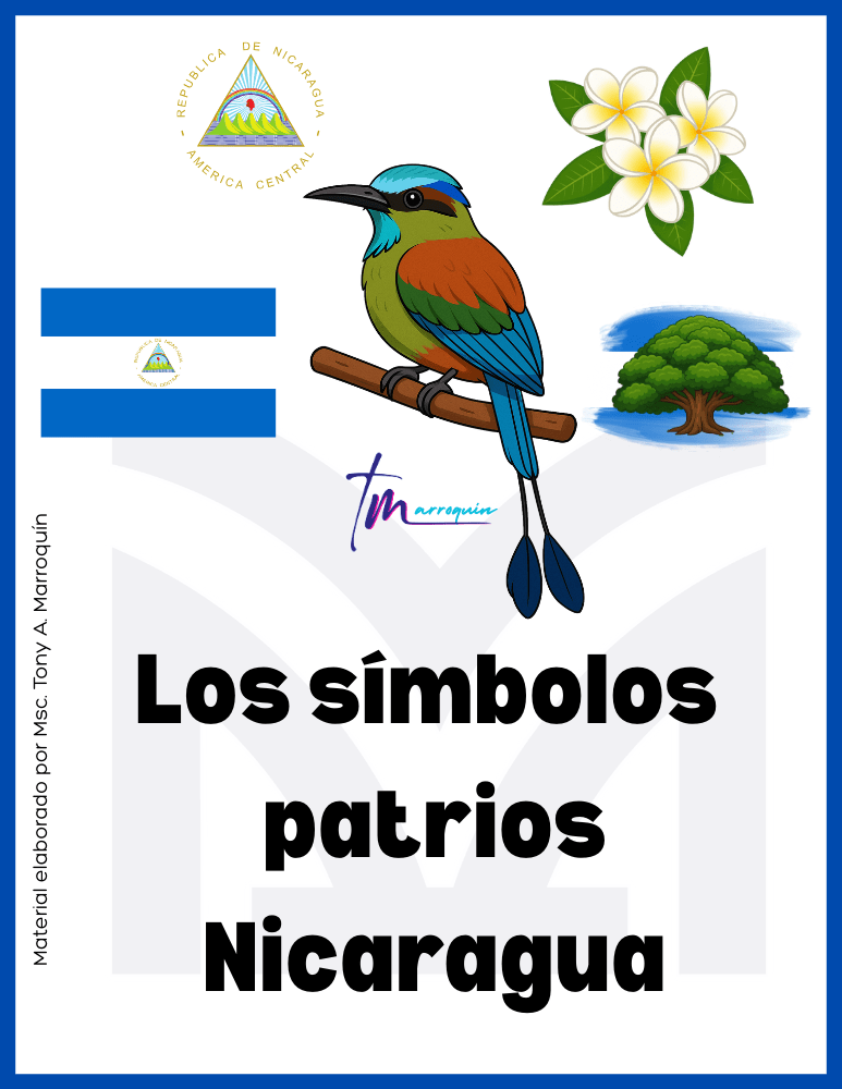 Símbolos patrios de Nicaragua: ave, bandera, escudo, flor, árbol e himno