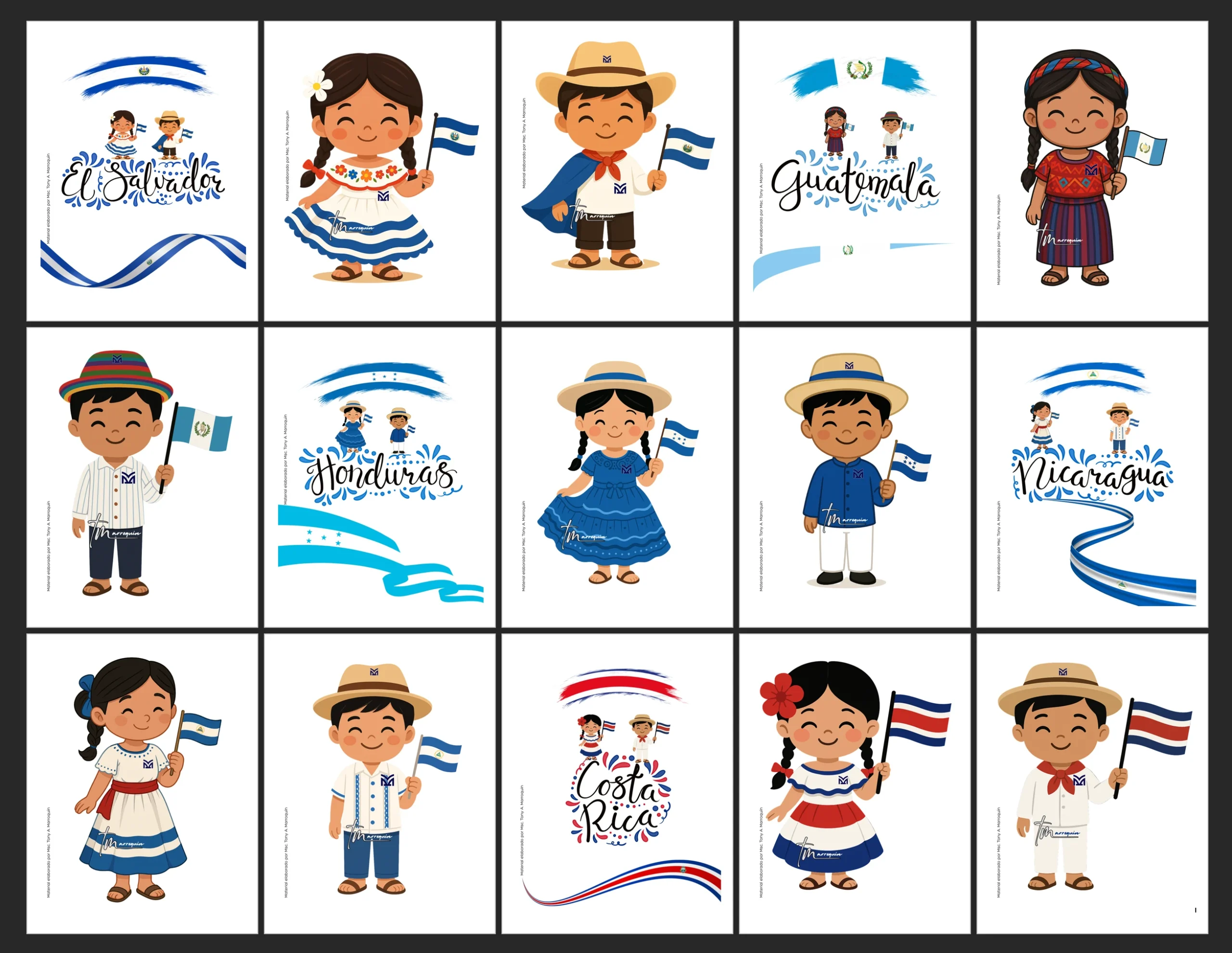 Trajes típicos de Centroamérica para celebrar la independencia