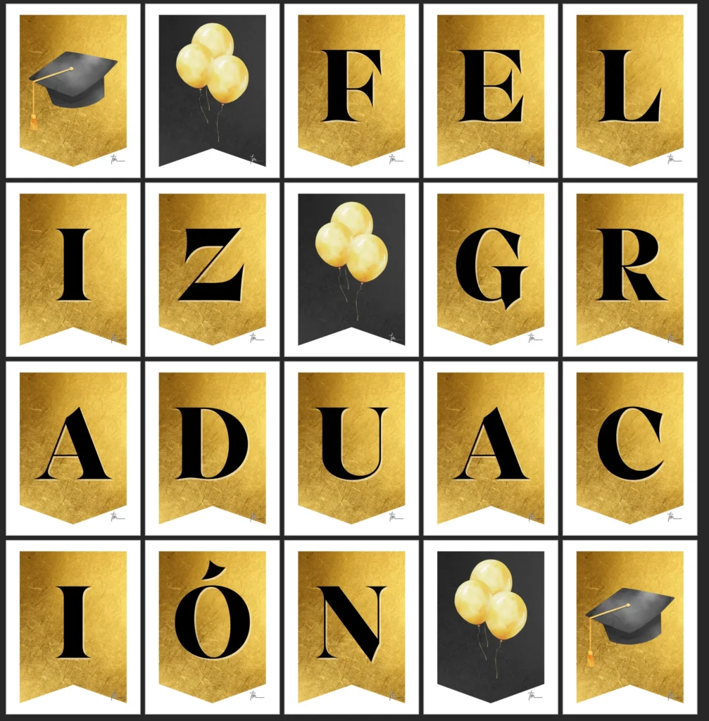 banderín feliz graduación tm