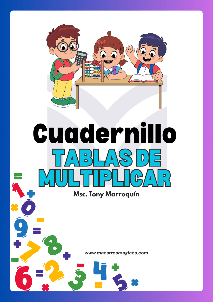Cuadernillo Tablas de multiplicar 1-5 para estudiantes de primaria