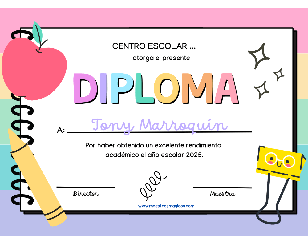 Diplomas de Parvularia