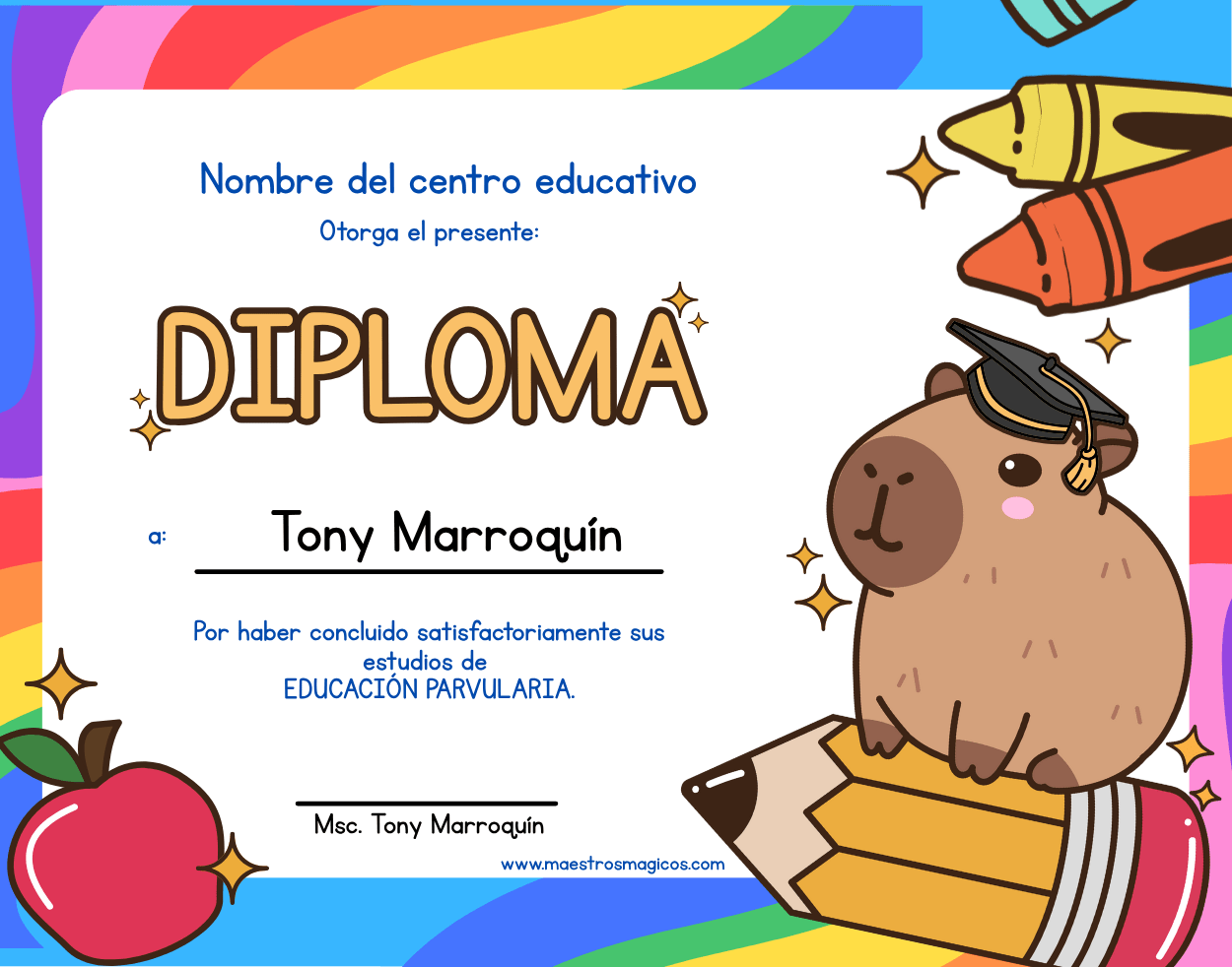 Miniatura Diploma infantil exclusivo 21 - Diplomas infantiles exclusivos pack1