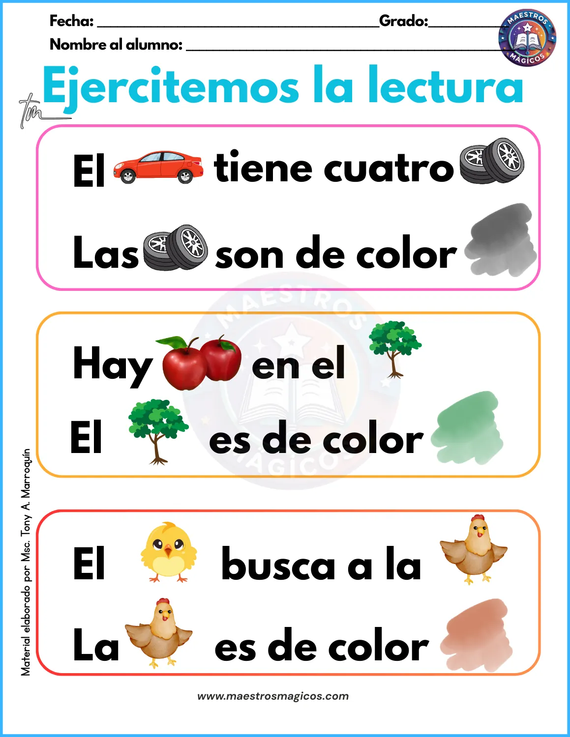 Lectura 3 con pictogramas