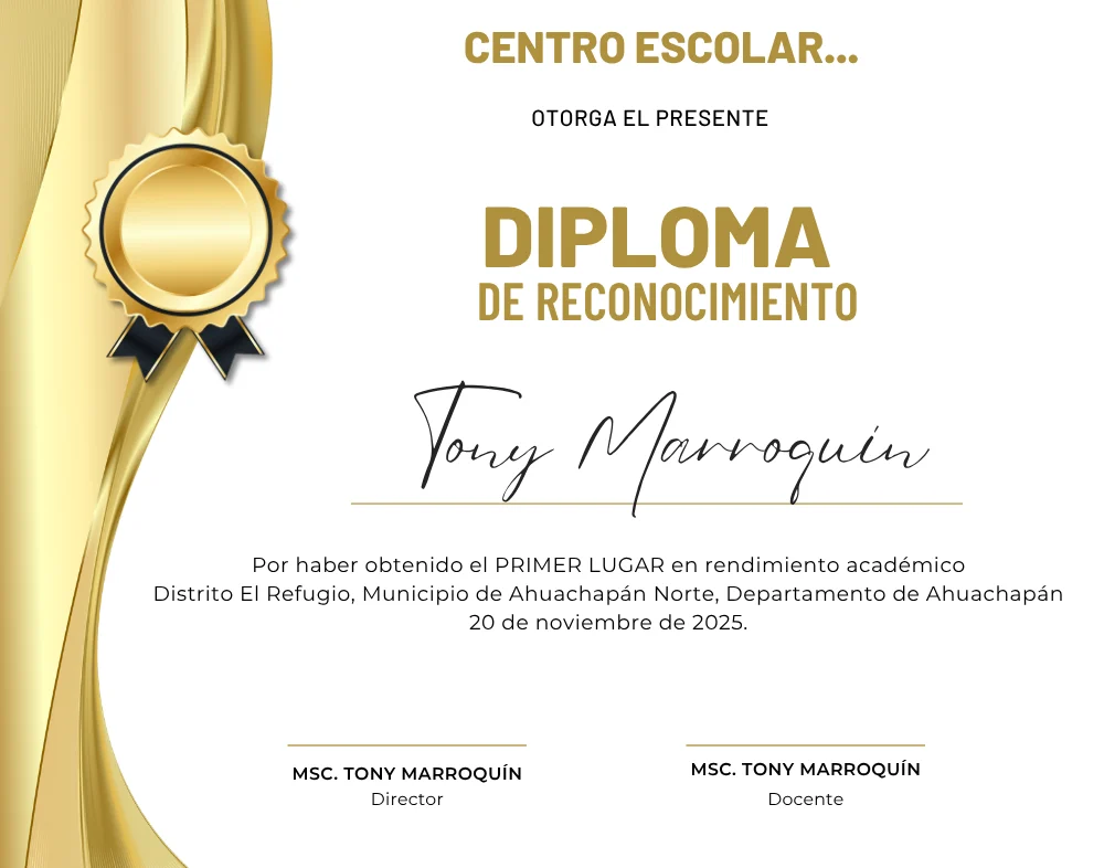 Diploma de reconocimiento 1 - miniatura