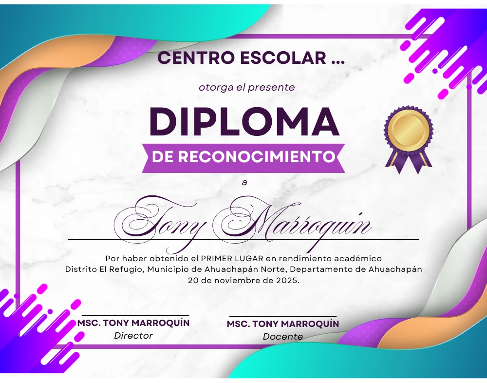 Diploma de reconocimiento artístico modelo 4