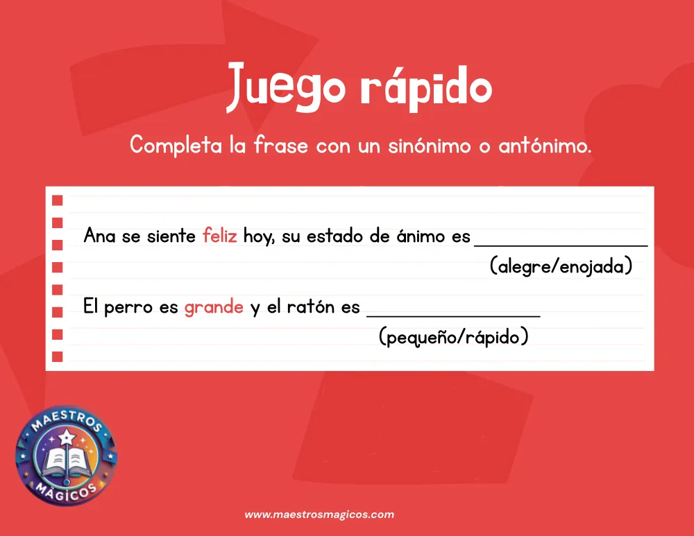 Página 10 – Sinónimos y antónimos