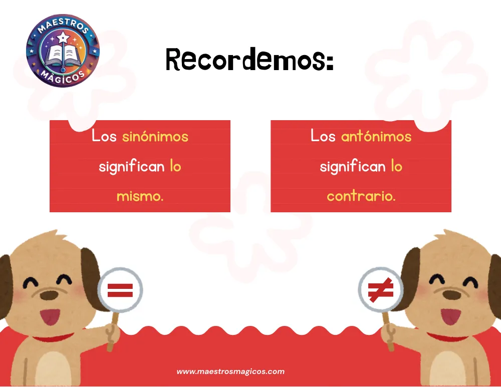 Página 13 – Sinónimos y antónimos