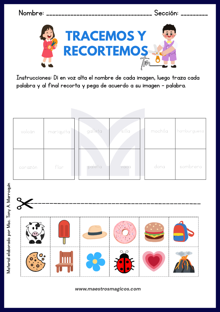 Tracemos y recortemos Hoja 3: Giros y cambios de dirección