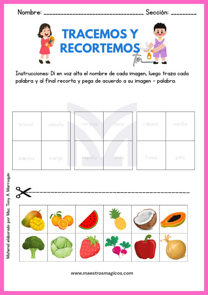 Tracemos y recortemos Hoja 5: Circuitos con estaciones