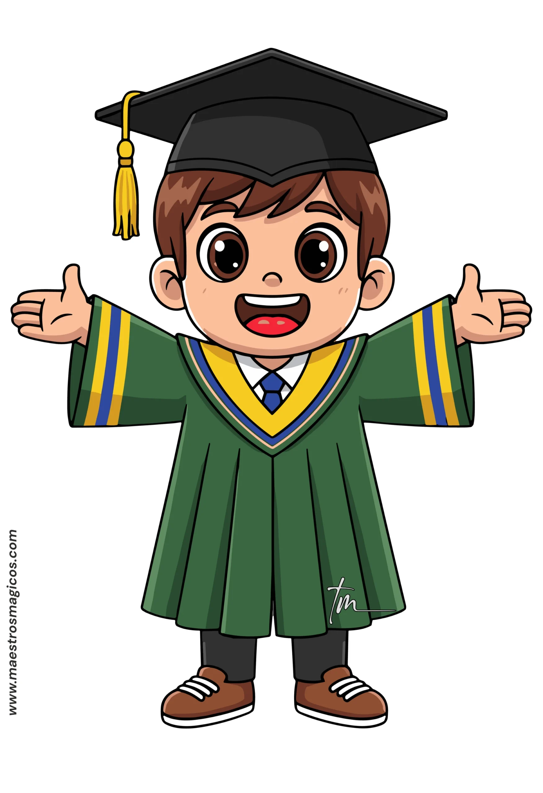 Kid para graduación 14 — ilustración infantil para escenario escolar