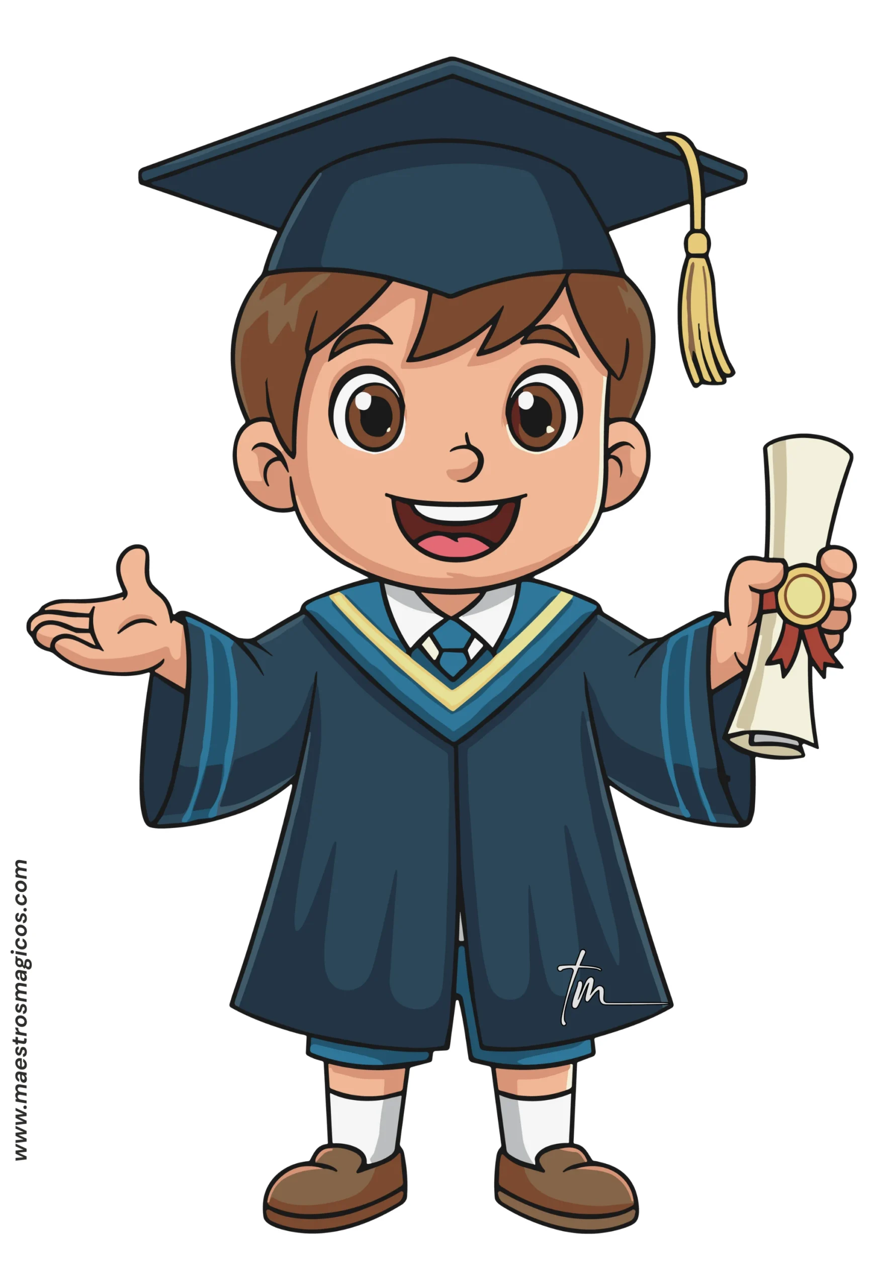 Kid para graduación 19 — lámina para escenario de graduación