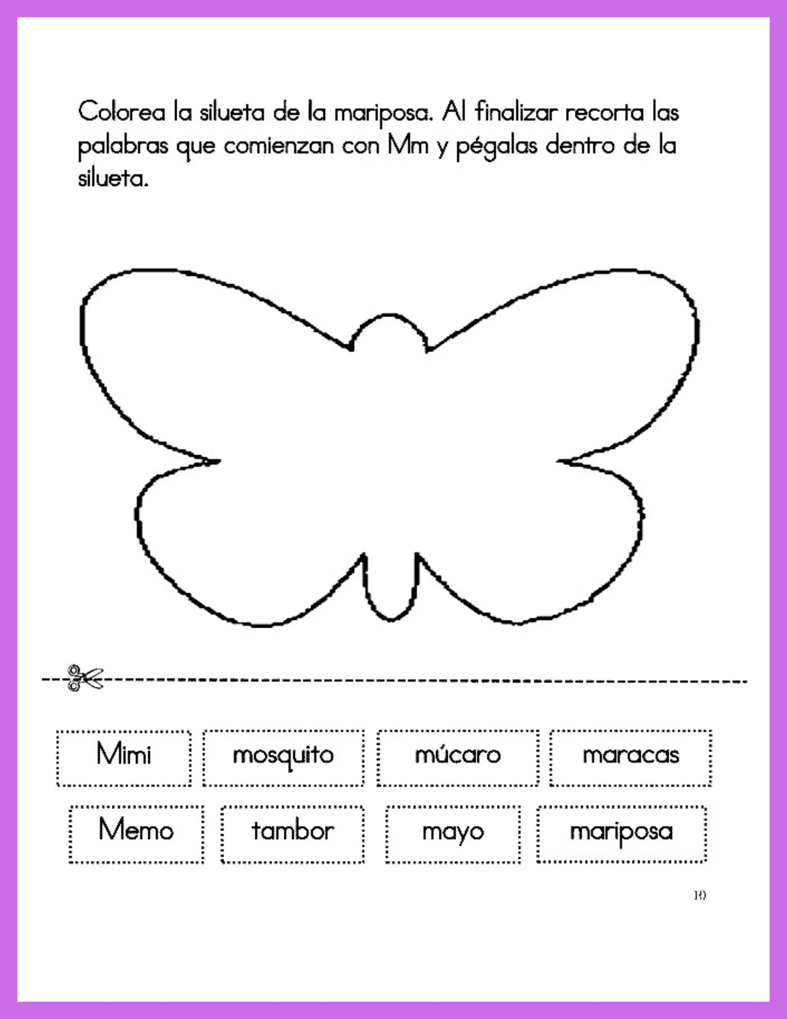 Recortar palabras con M