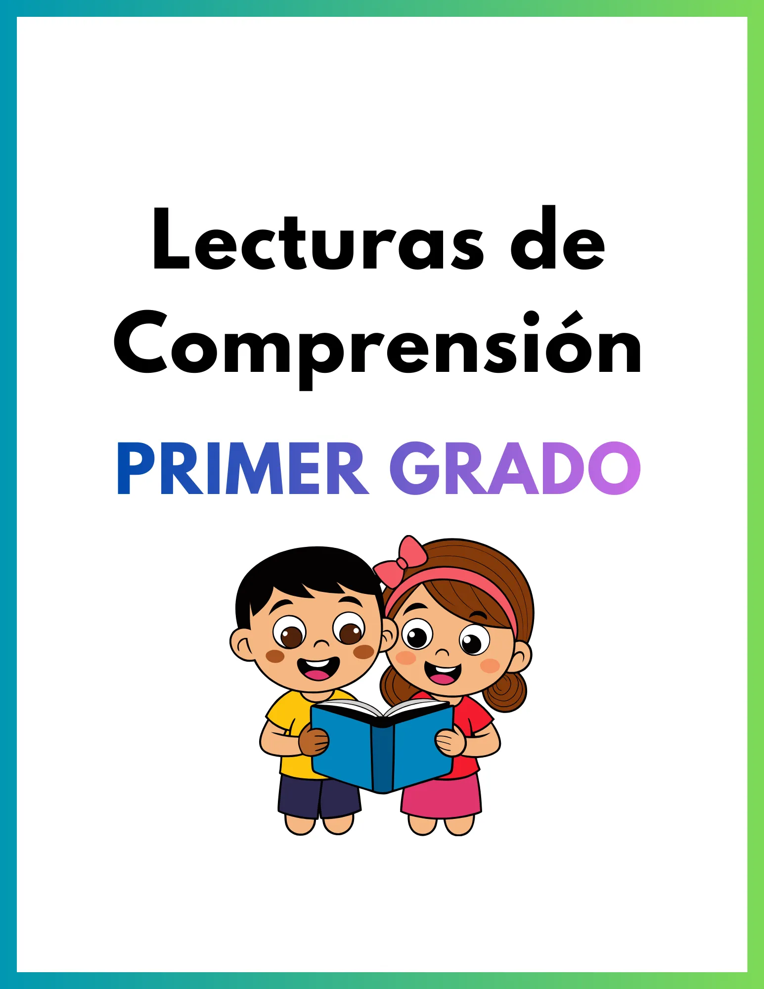 Actividades y lecturas de comprensión portada PDF