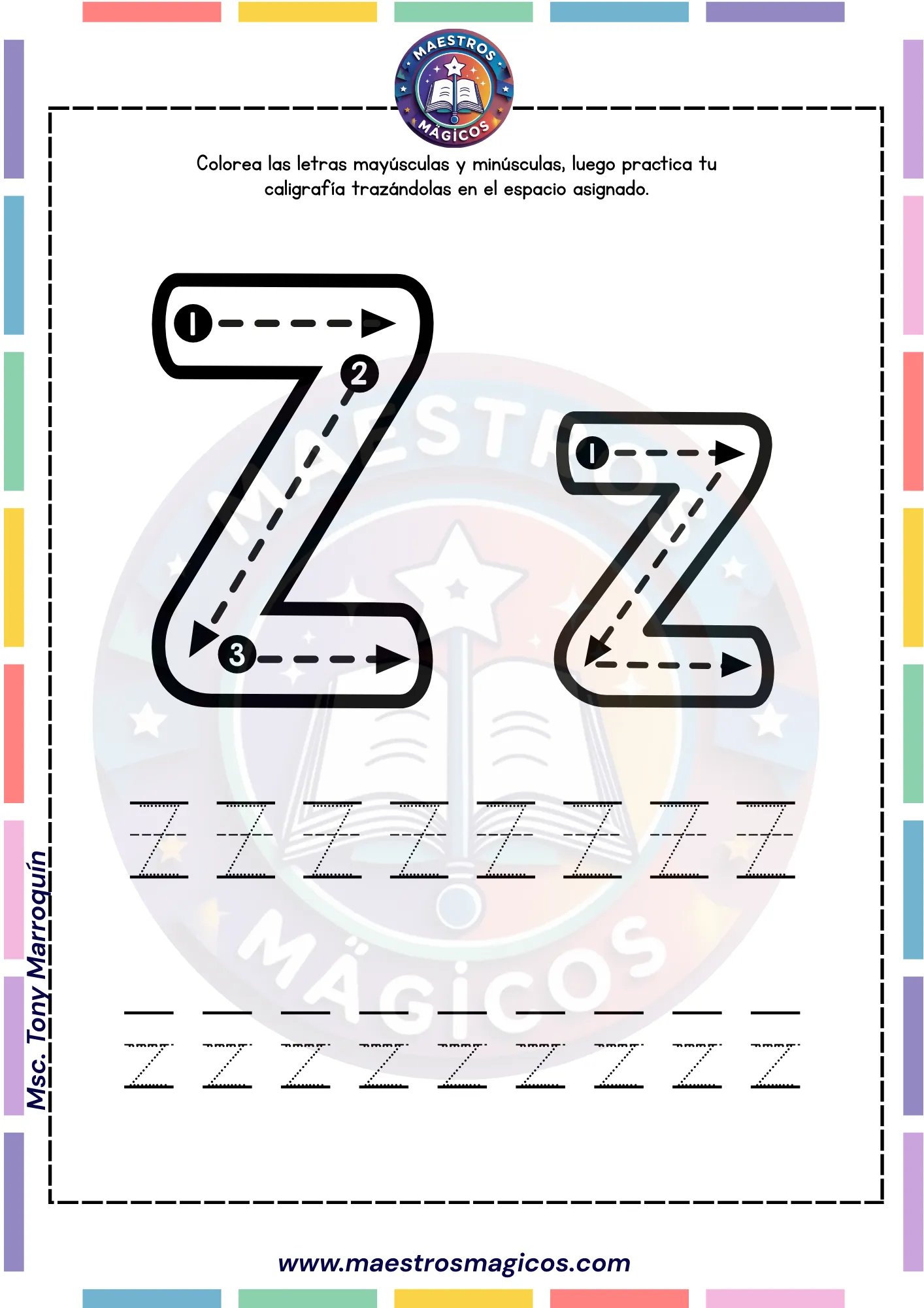 Ficha letra Zz final