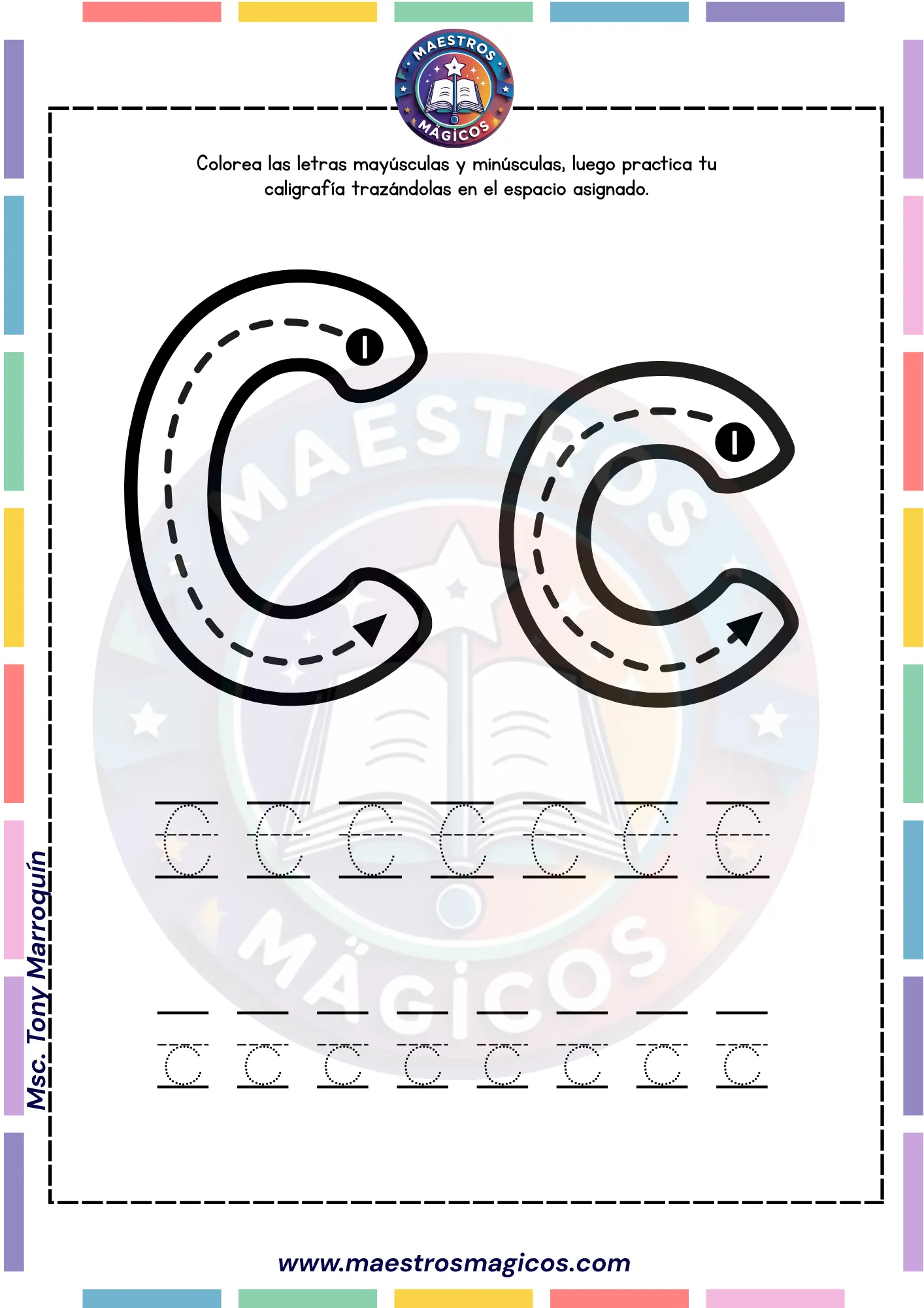 Ficha letra Cc grafomotricidad