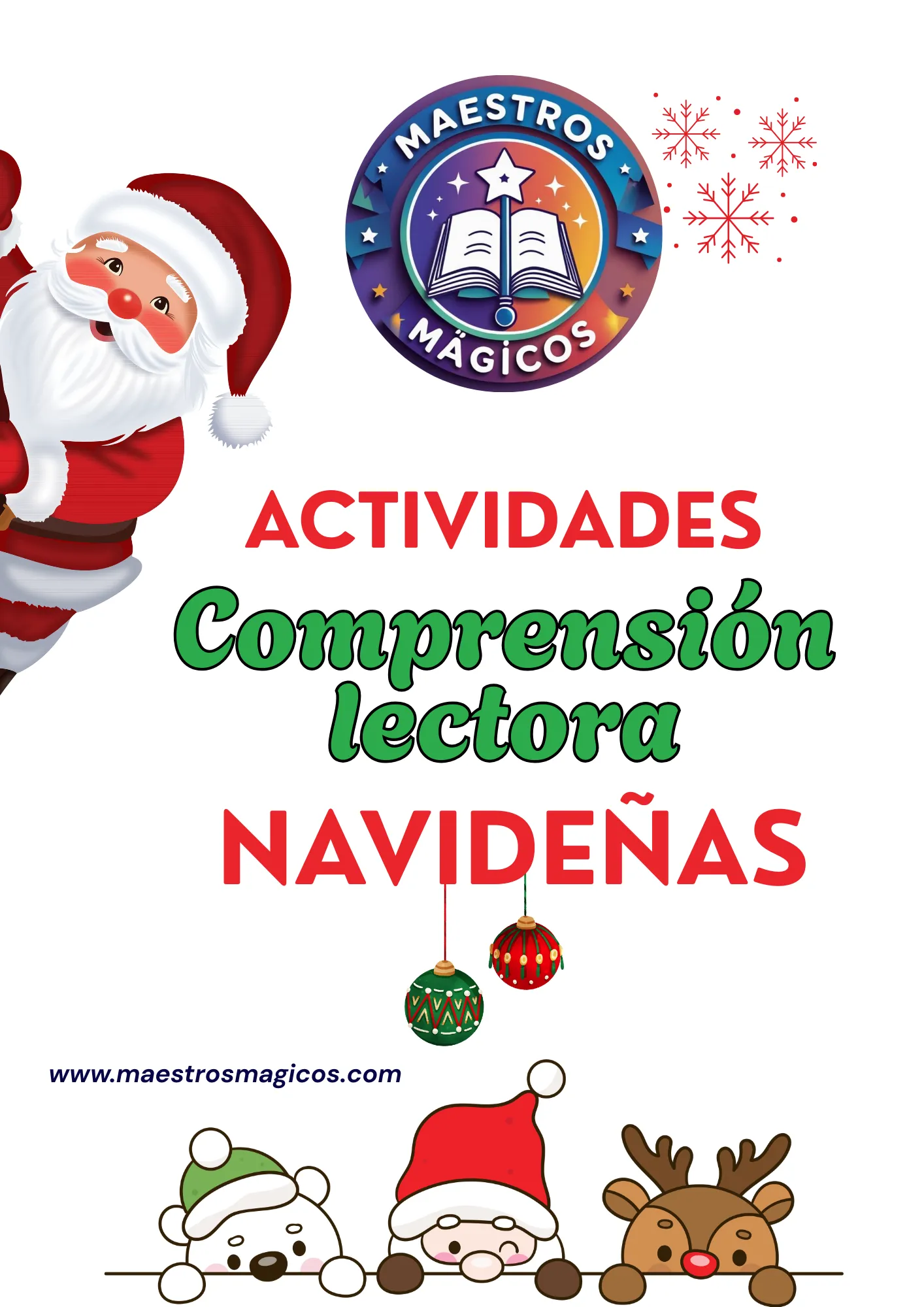 Comprensión lectora de navidad portada PDF
