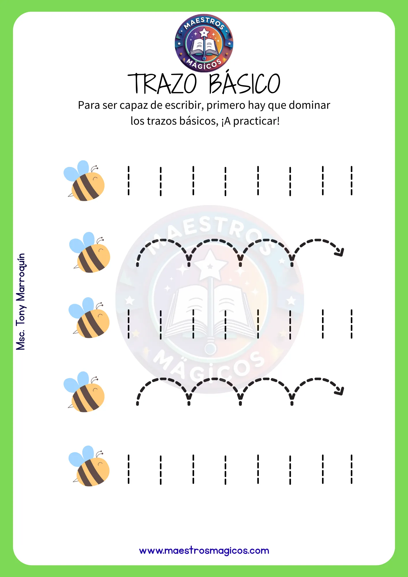 Preescritura trazos verticales