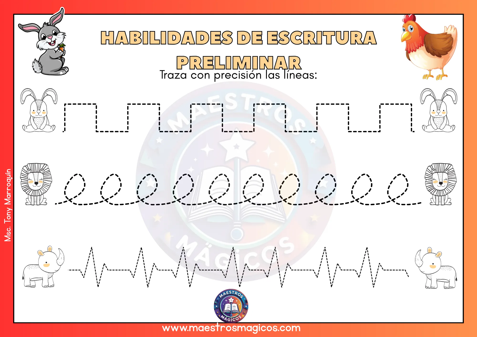 Trazo almenas cuadradas conejo
