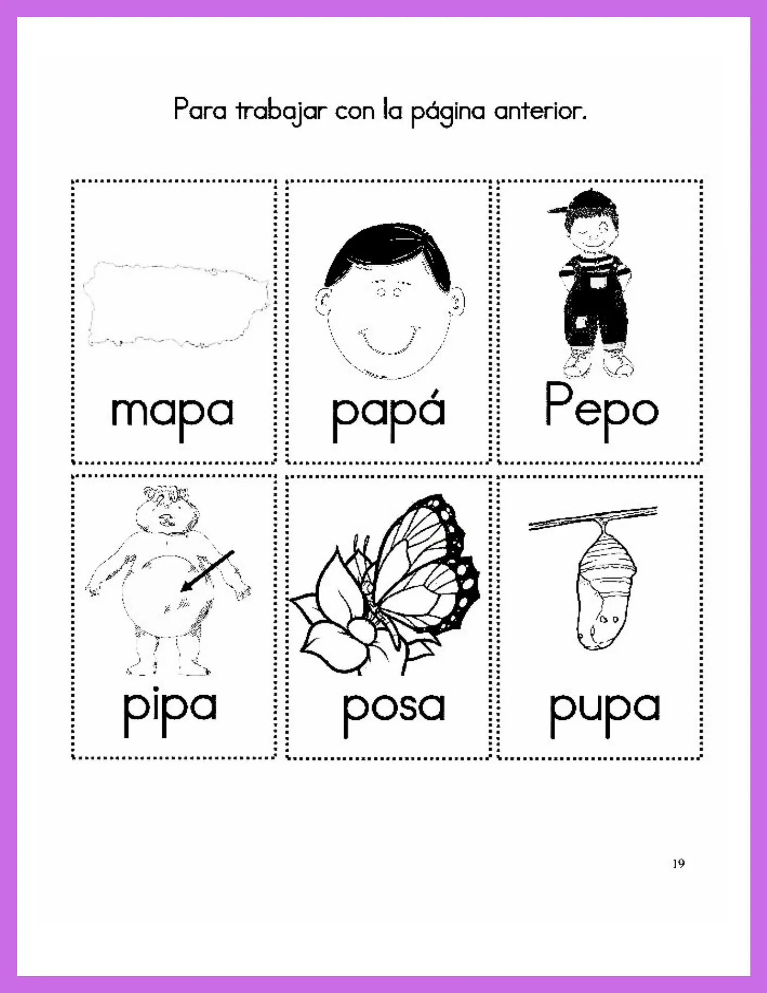 Recortar y pegar palabras con P