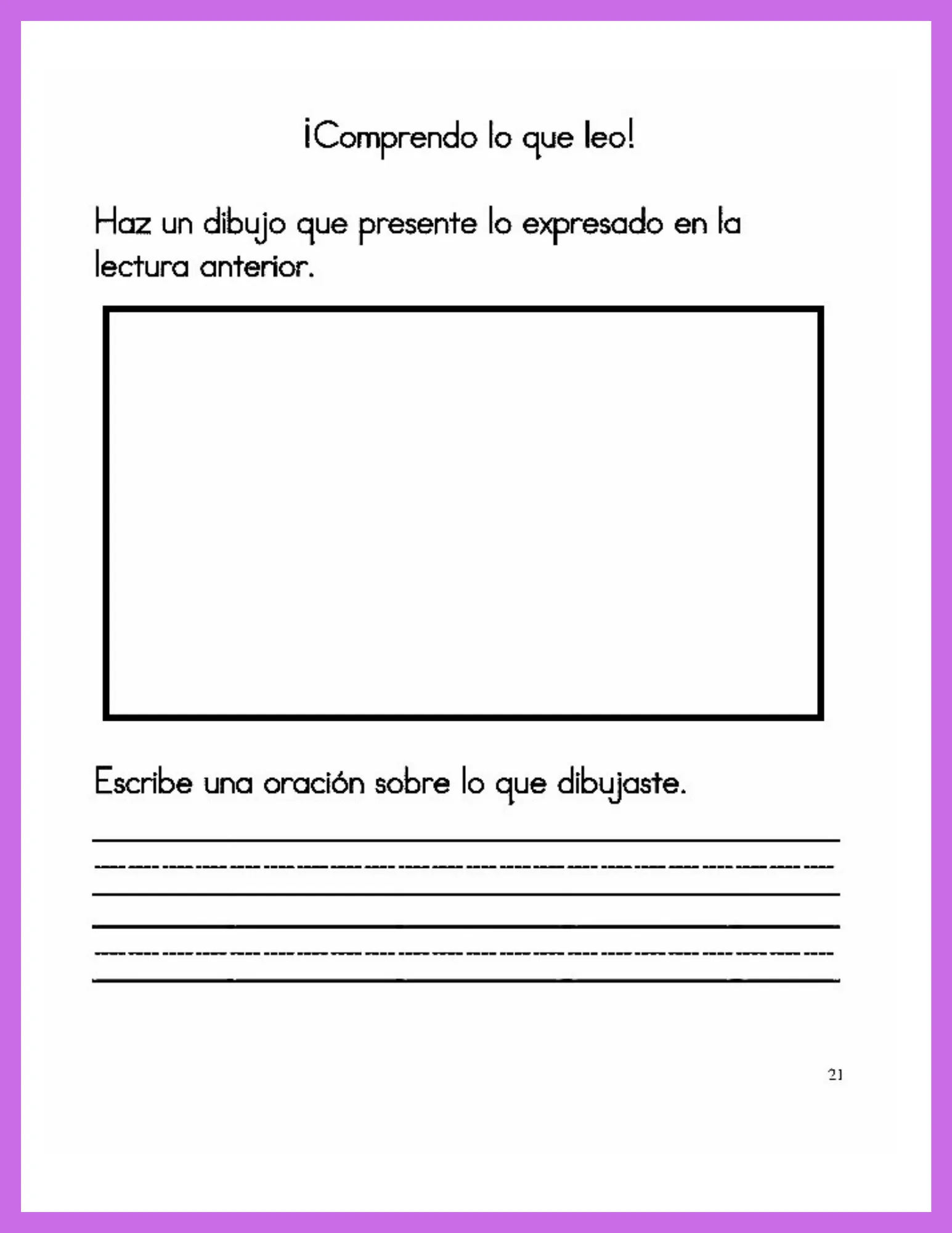 Dibujo y comprensión lectora