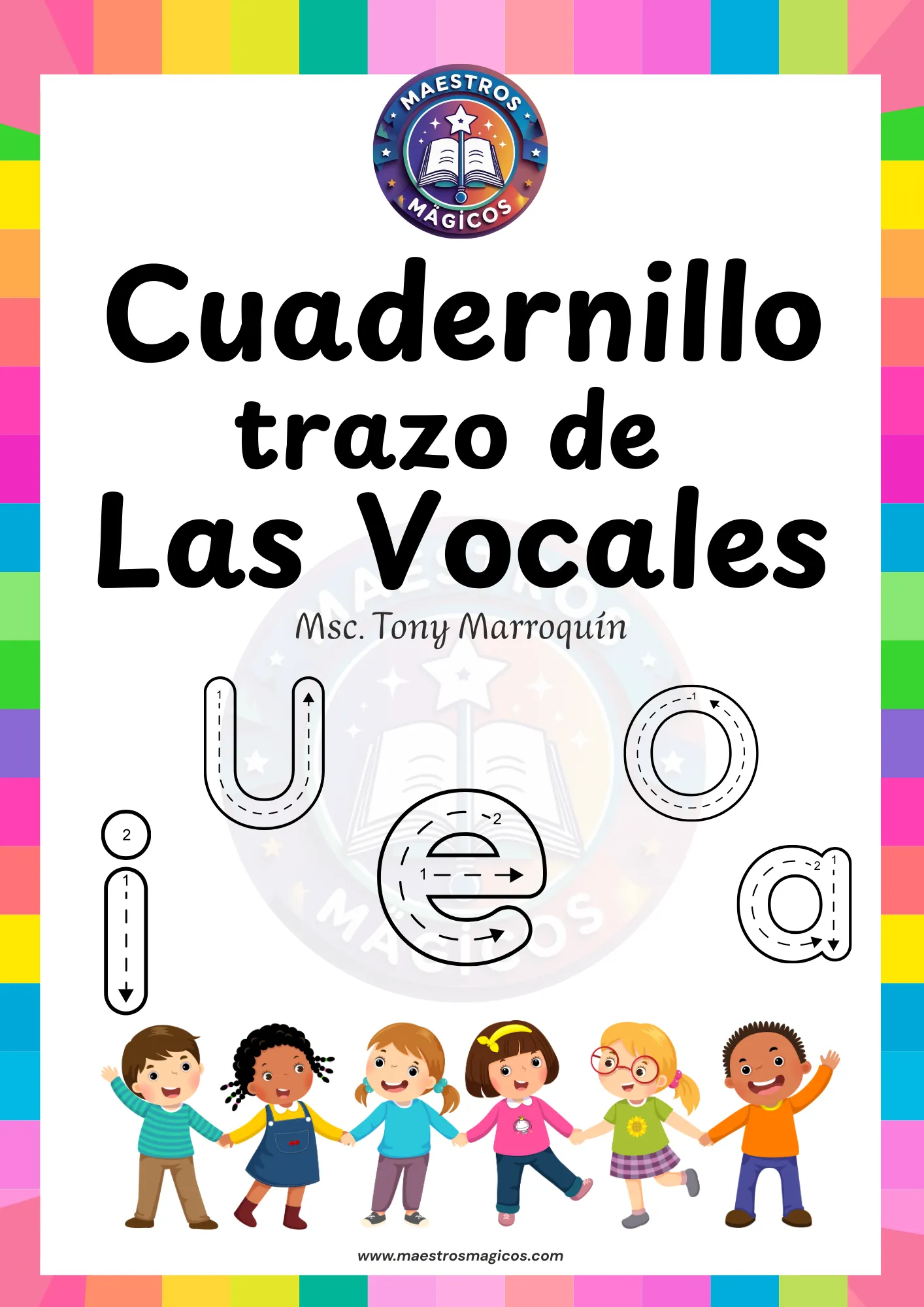 Cuadernillo de trazo de vocales portada PDF