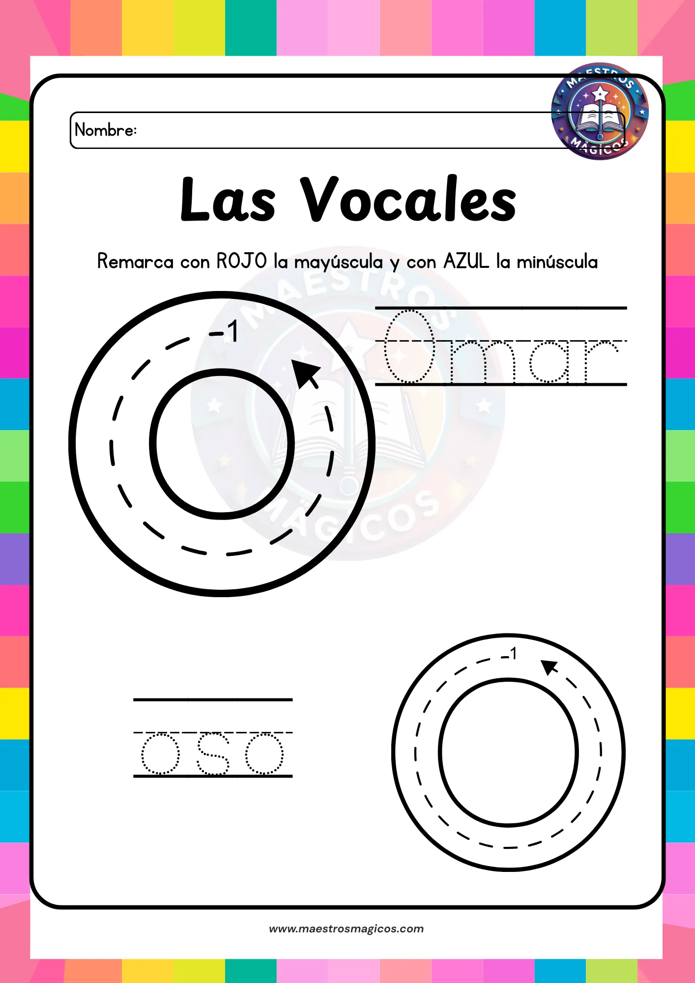 Ficha letra O de Omar