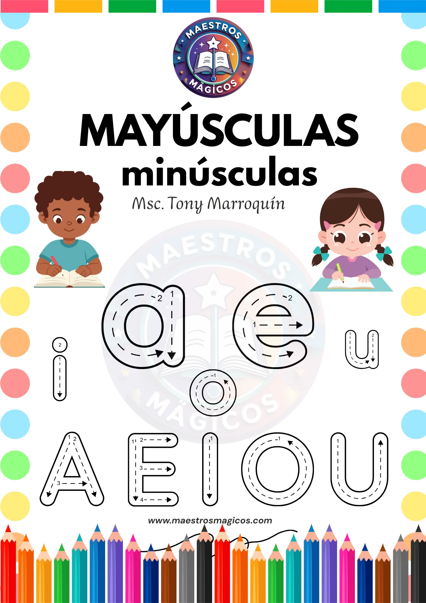 Cuadernillo inicial de las vocales portada PDF