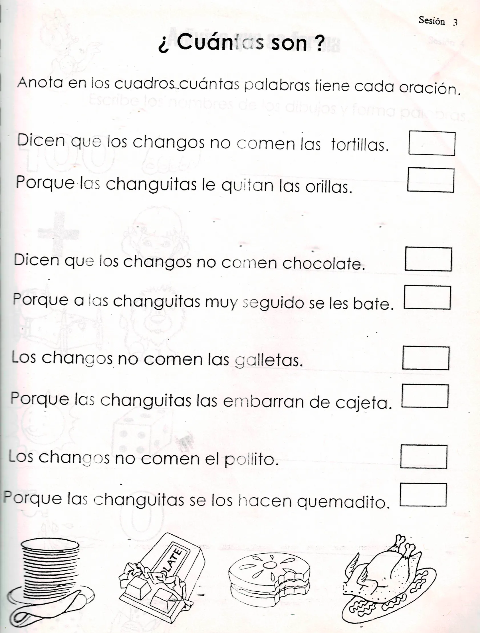 Ficha de lectura vida diaria