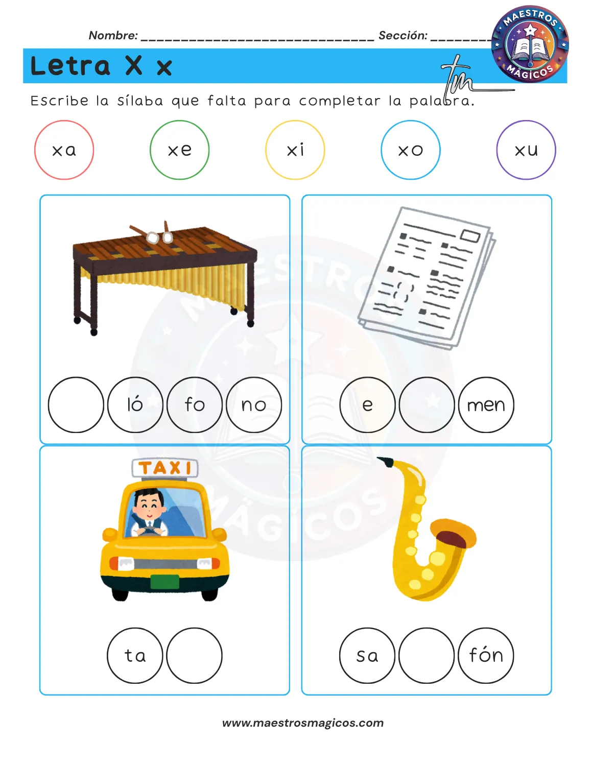 Juguemos con sílabas - ficha 25