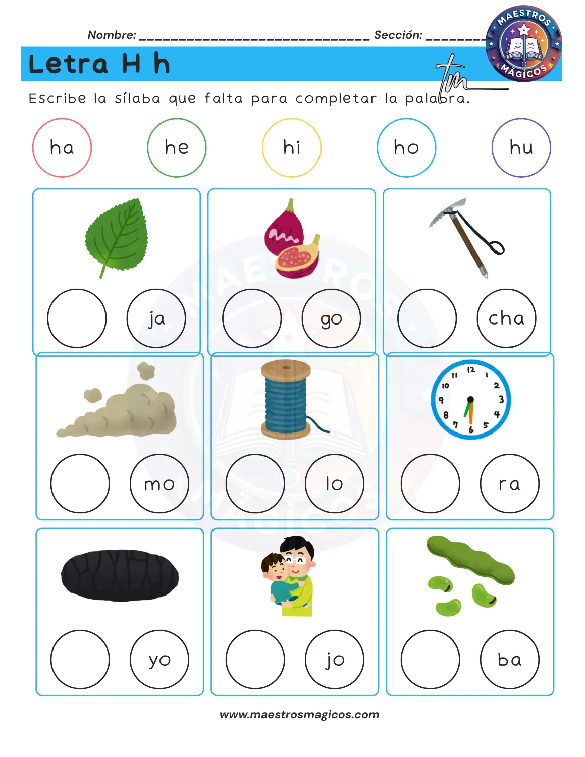 Juguemos con sílabas - ficha 31
