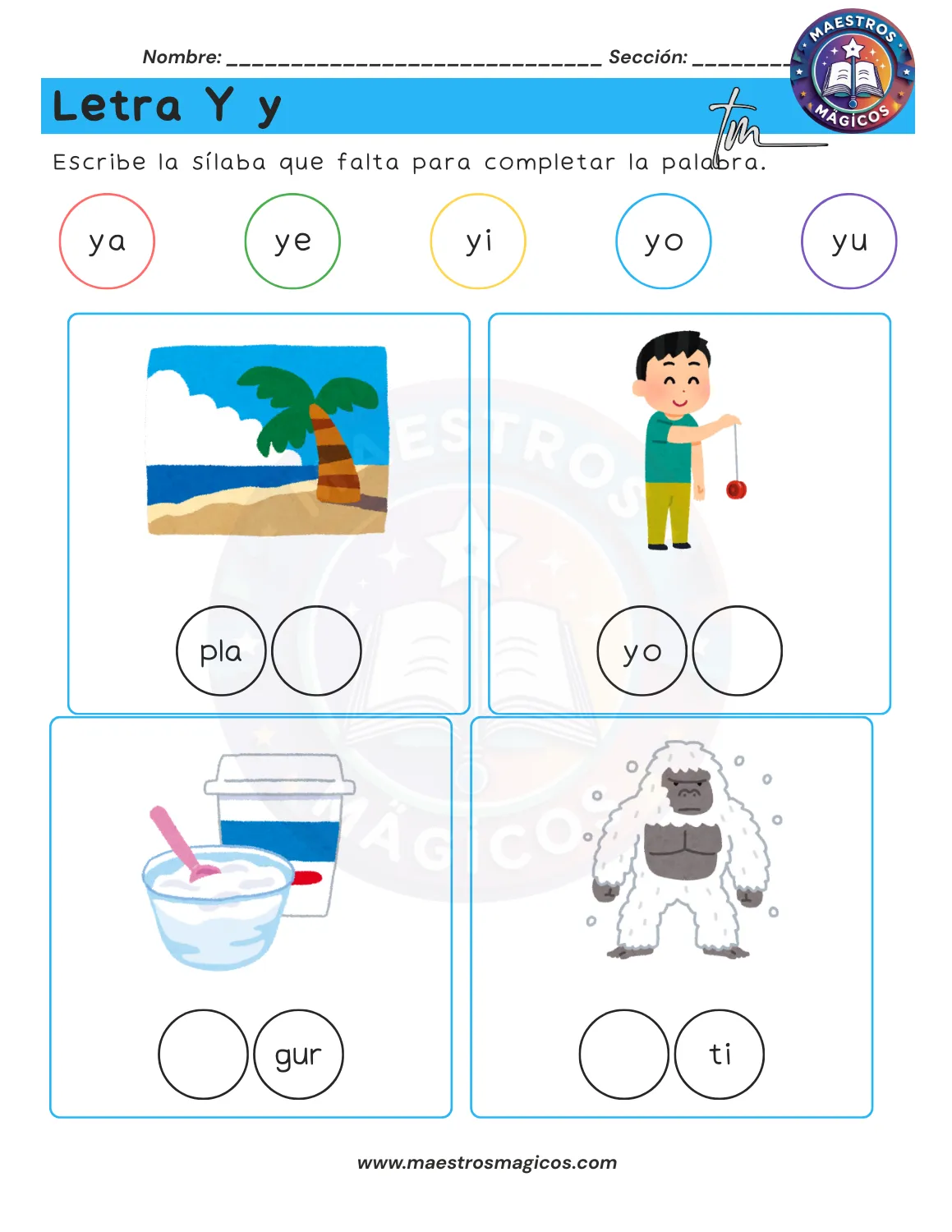Juguemos con sílabas - ficha 34
