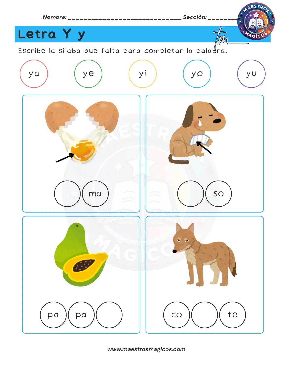 Juguemos con sílabas - ficha 35