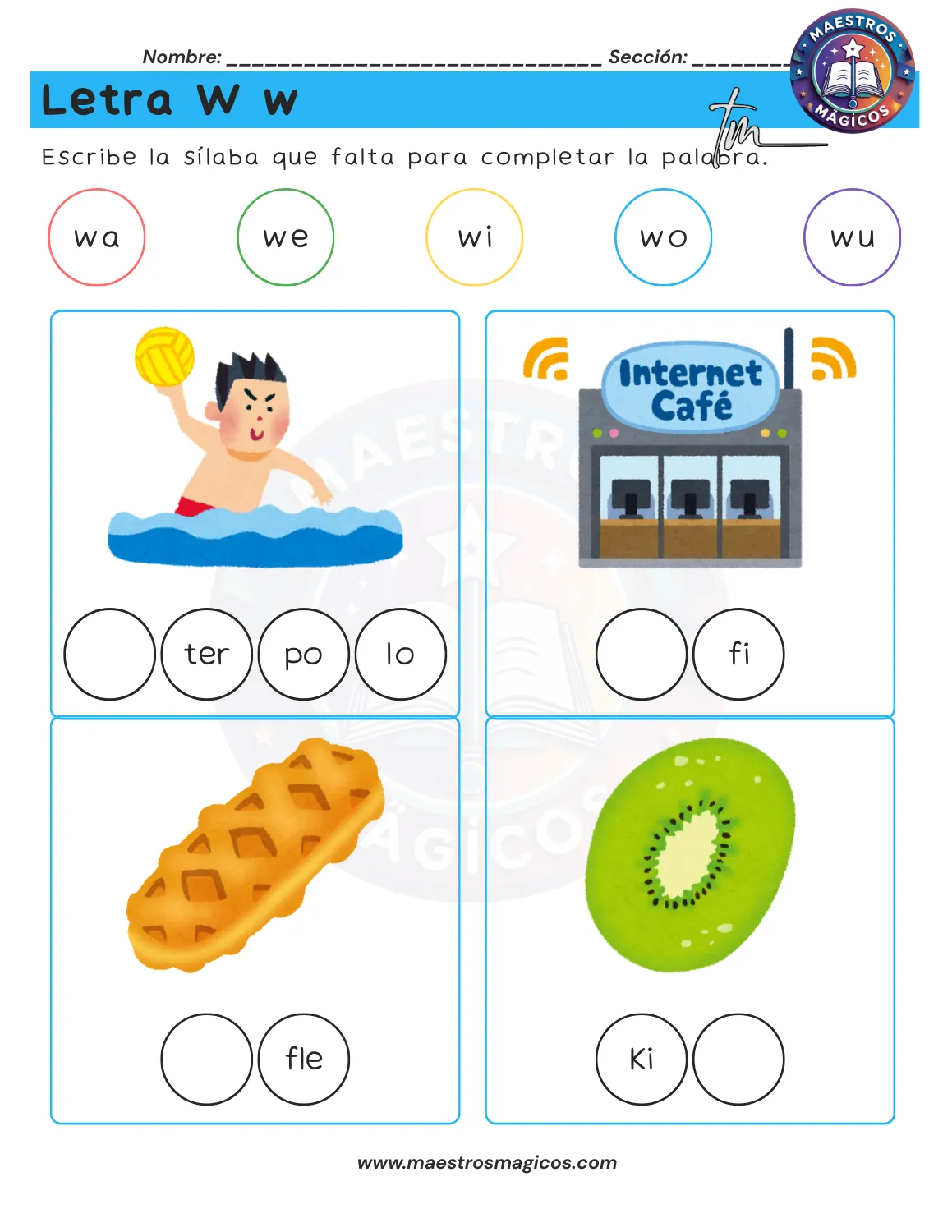 Juguemos con sílabas - ficha 36