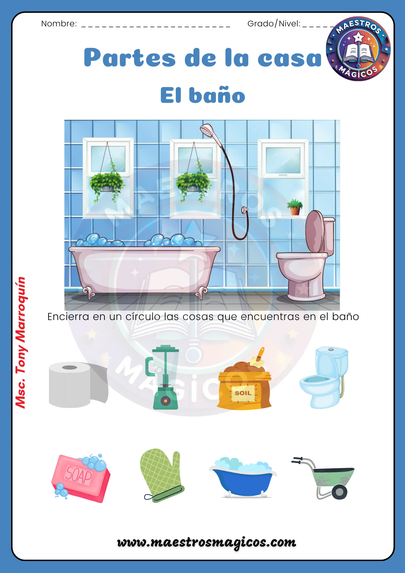 Colorear baño limpio