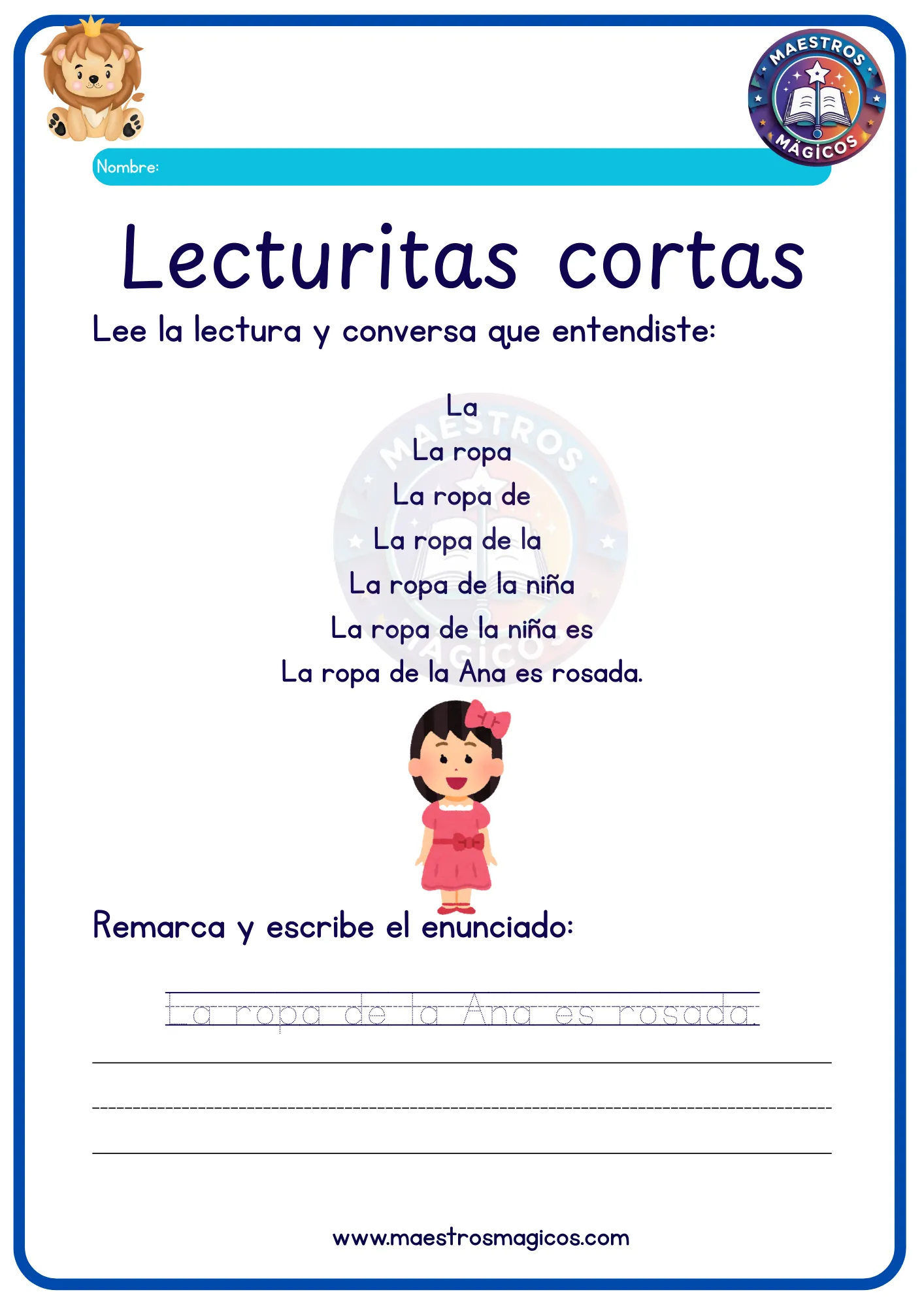 Lectura piramidal La ropa de Ana