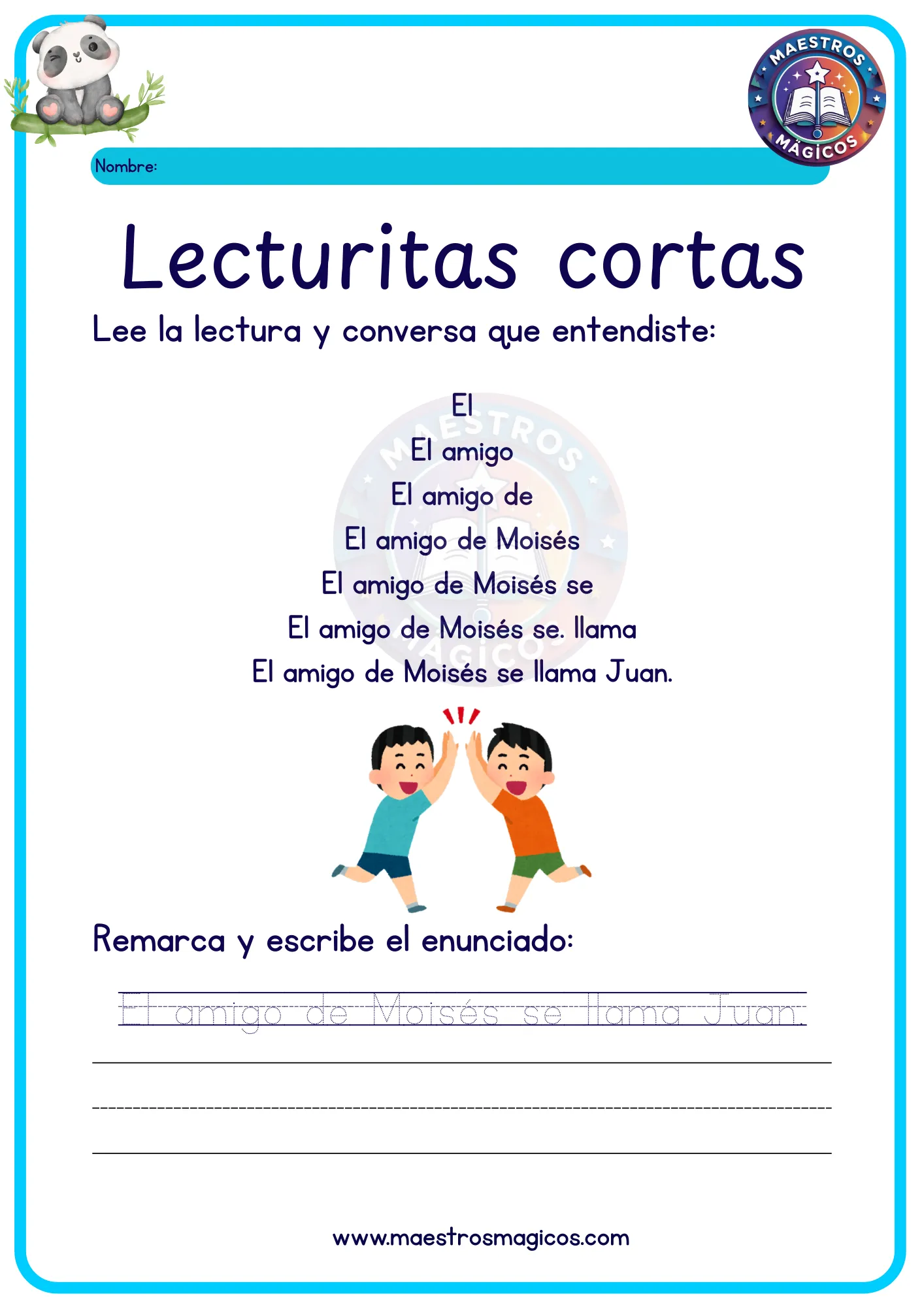 Lectura piramidal El amigo de Moisés