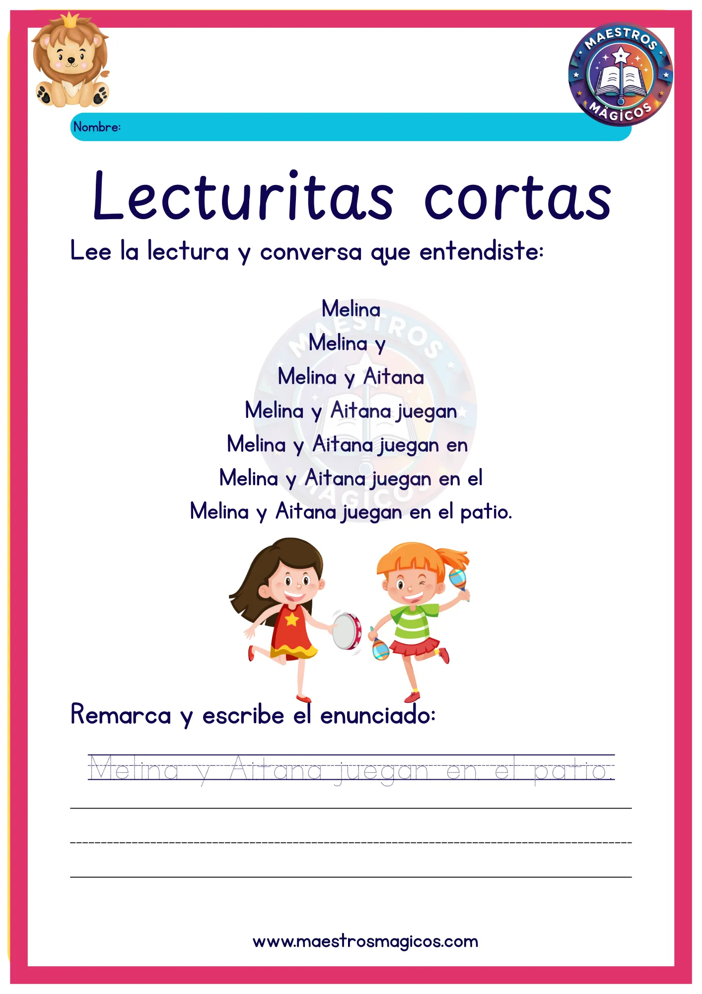 Lectura piramidal Melina y Aitana