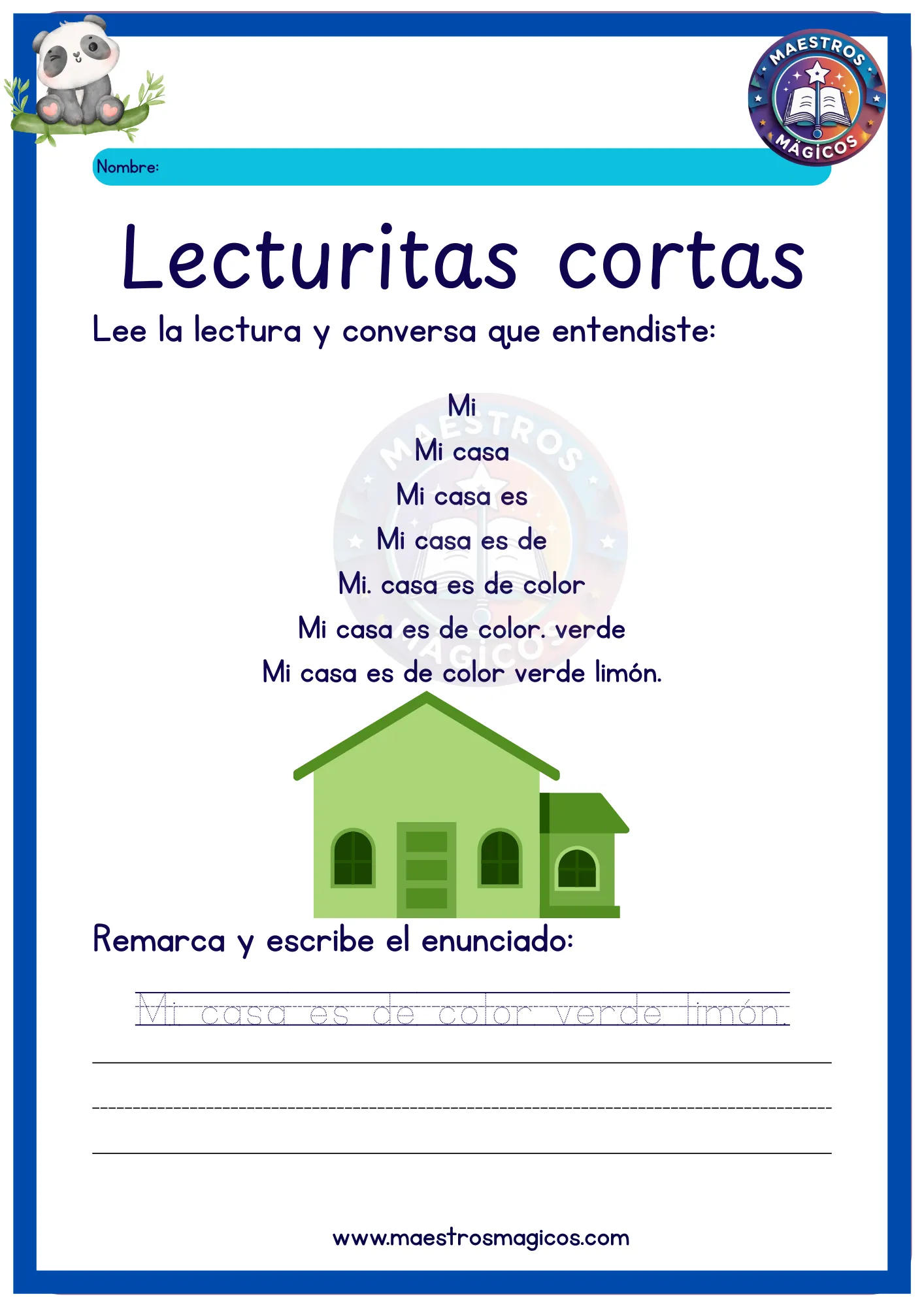 Lectura piramidal Mi casa