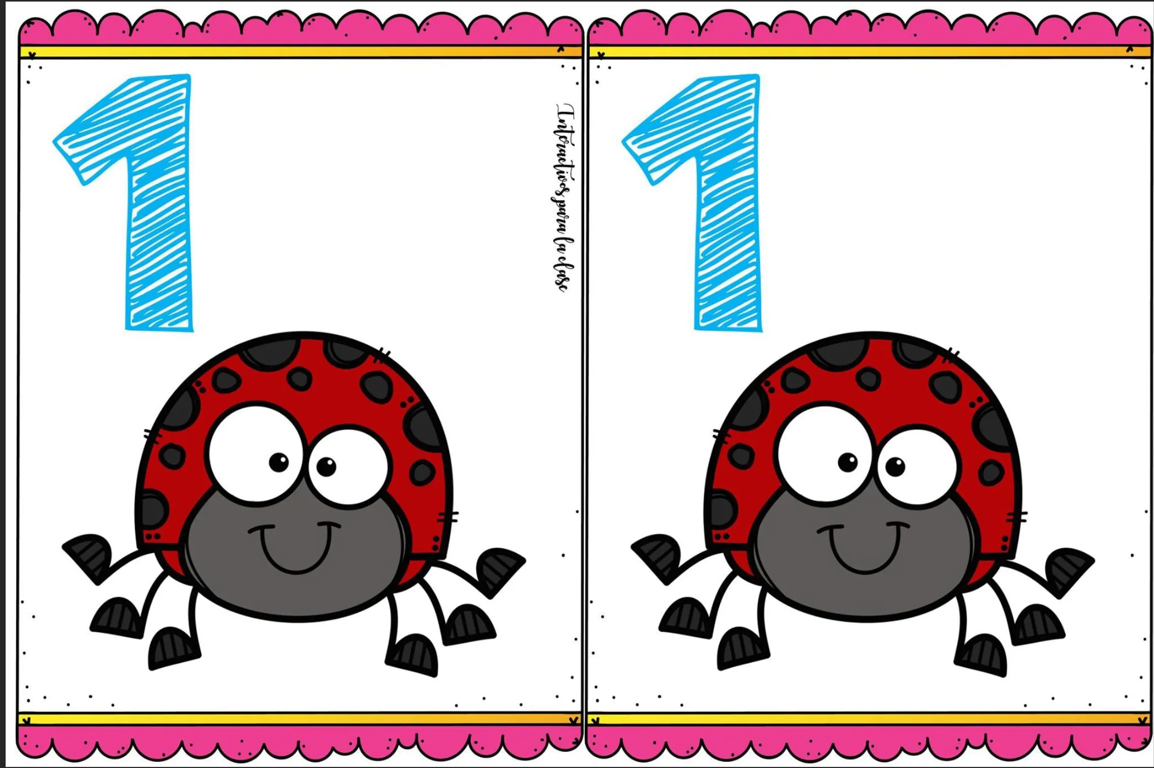 Memorama numérico de insectos portada PDF