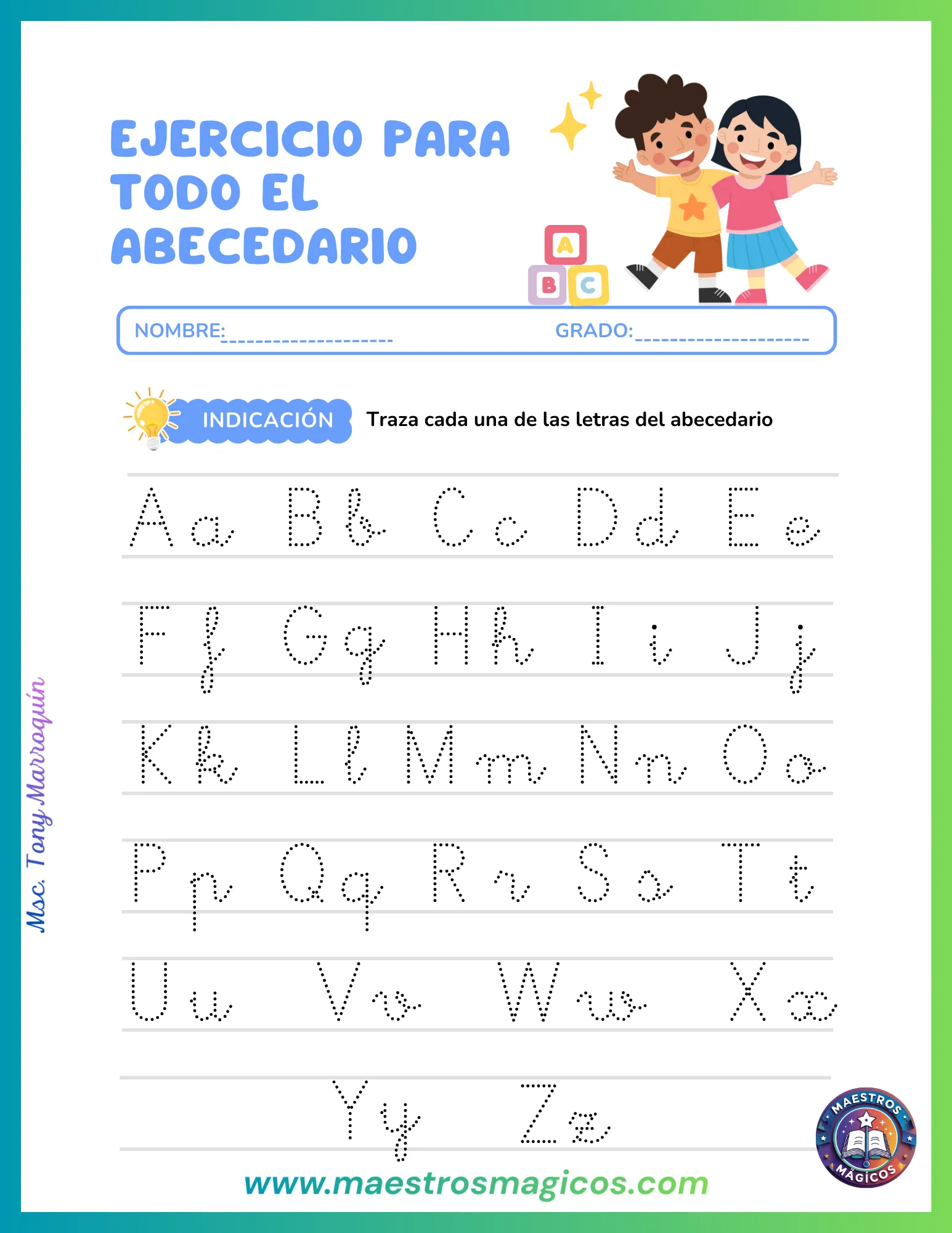 Hoja final abecedario repaso